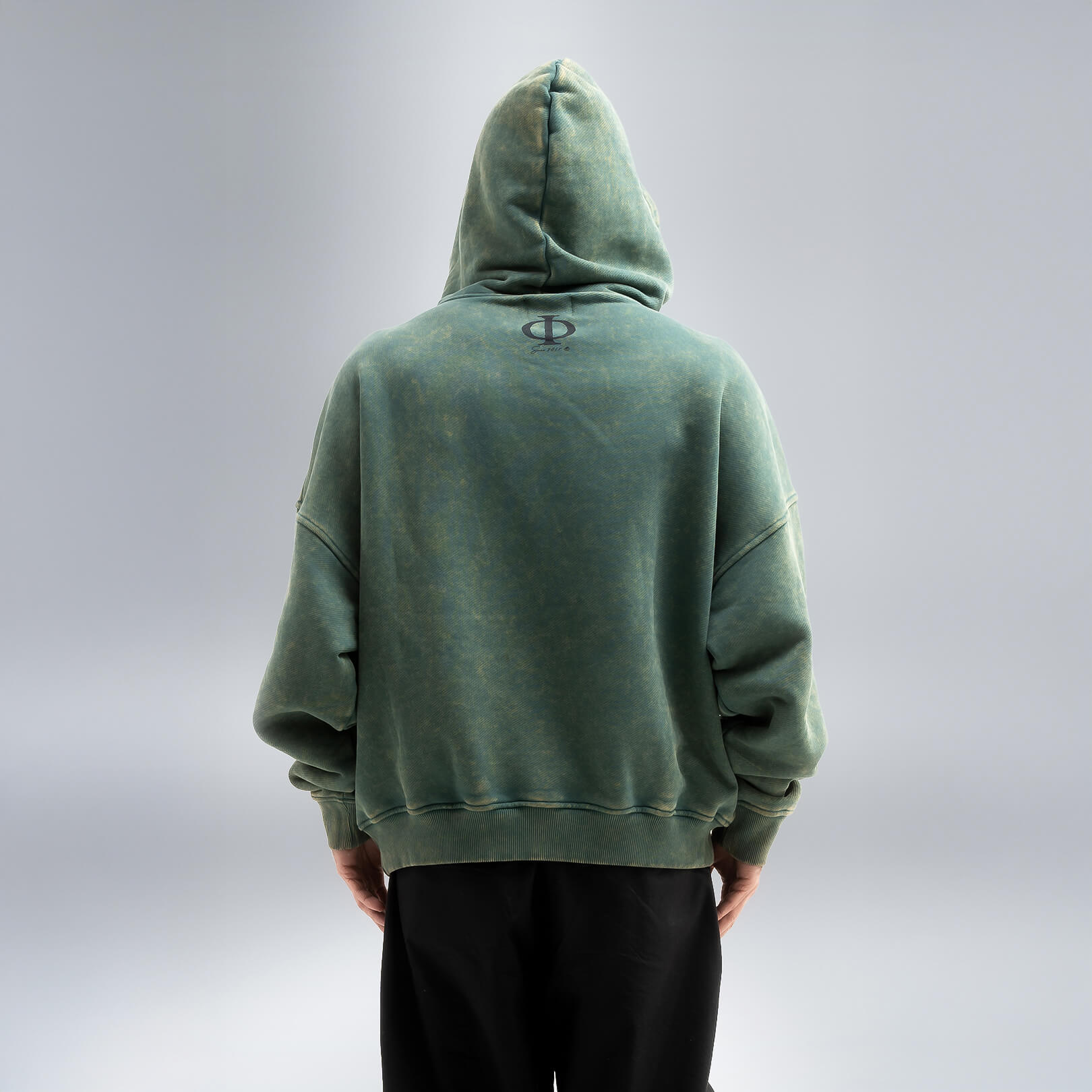 REMEMBRANCE HOODIE Faded Moss - Vintage Washed Streetwear | Odin Gear