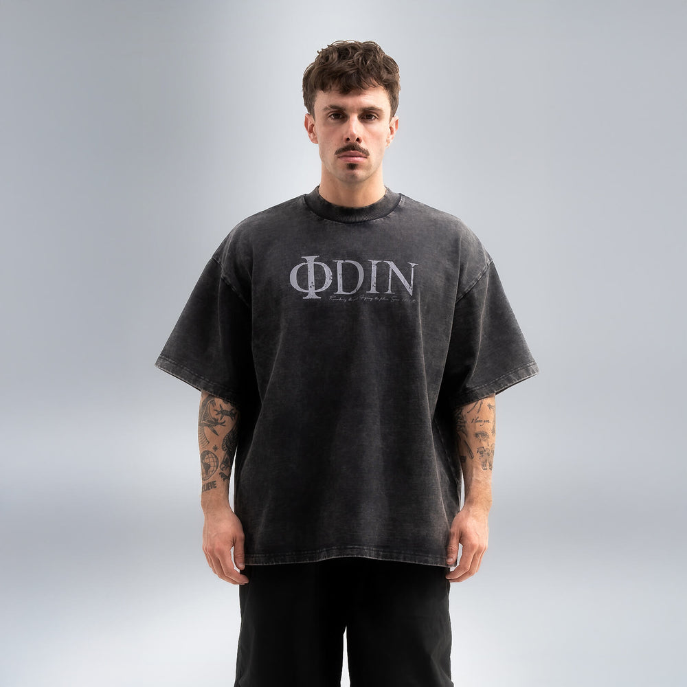 odin gear REMEMBRANCE T-SHIRT Coal Dust - Vintage Washed Streetwear
